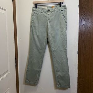 Anthropologie’s Pilcro & the Letterpress muted green straight leg pants size 26